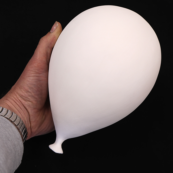 White earthenware bisque balloon for pottery painting