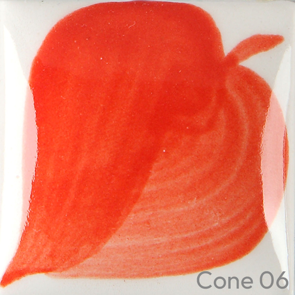 Coral Red ez stroke ez057 from duncan made by mayco colors