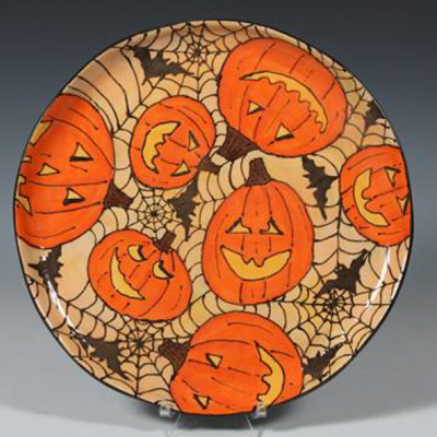 halloween pottery painting