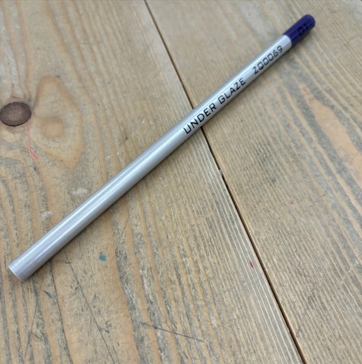 High Temp ceramic pottery pencil purple