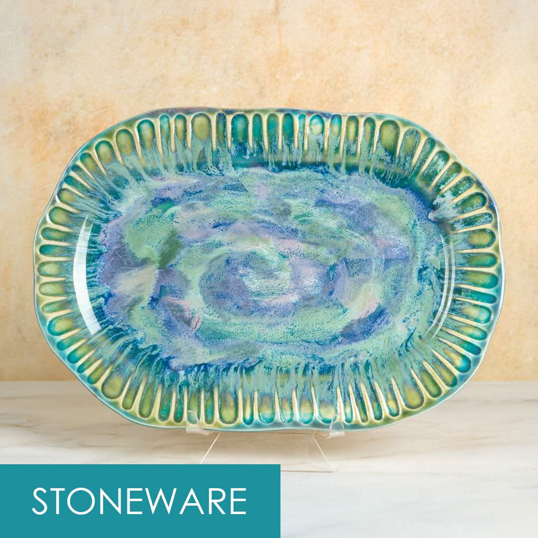 Stoneware bisque platter sb150