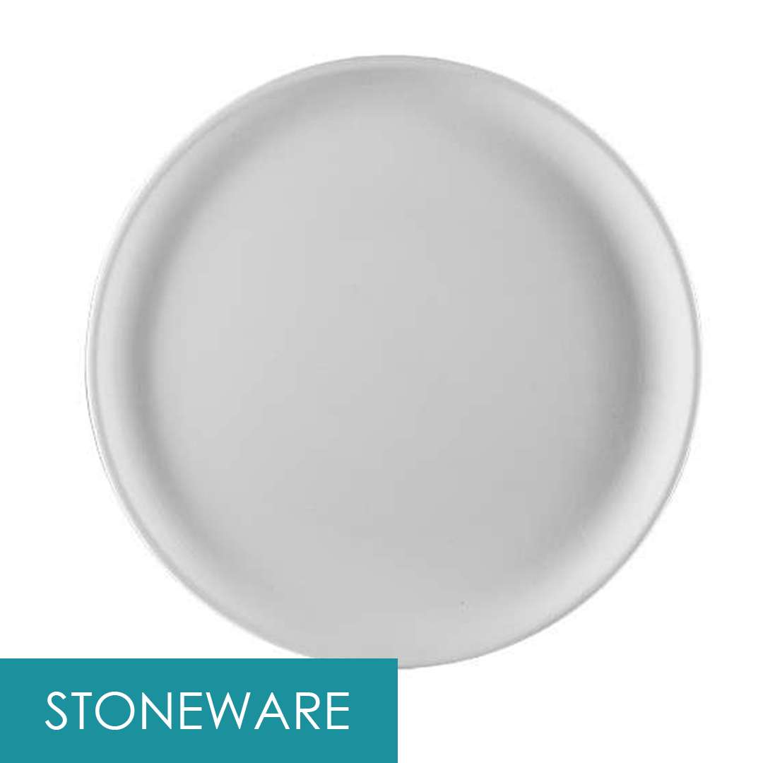 Stoneware bisque bread plate