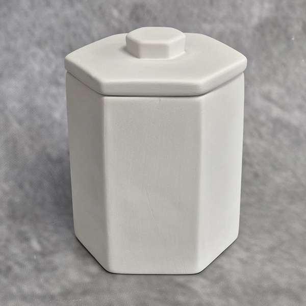 hexagon box bisque