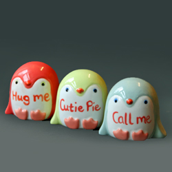 PB124 Penguin 6cm Tall x 7cm Wide