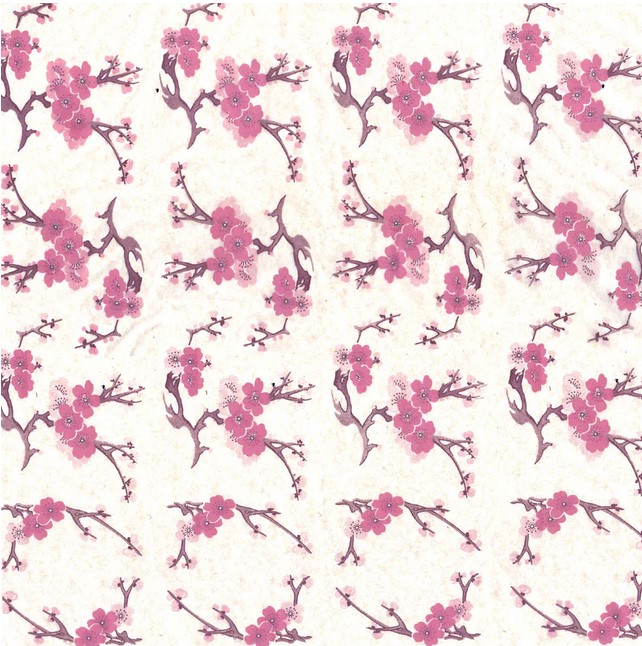 cherry flower transfer for pottery